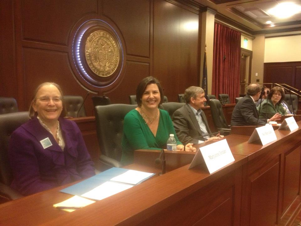 Marci at the hearing. 