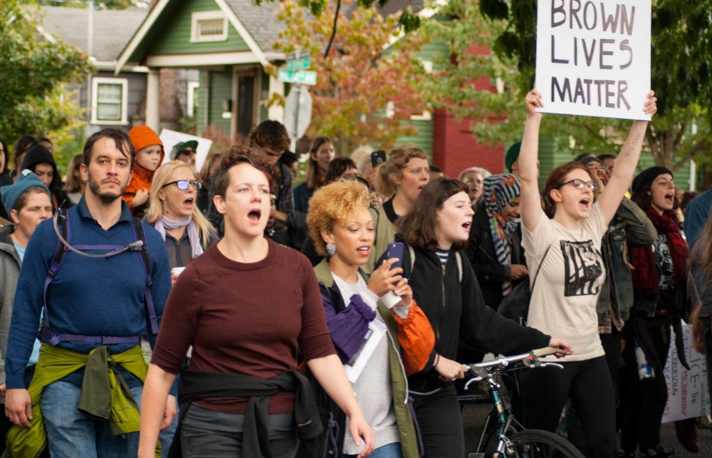 2016 "Black/Brown Lives Matter" protest in Portland