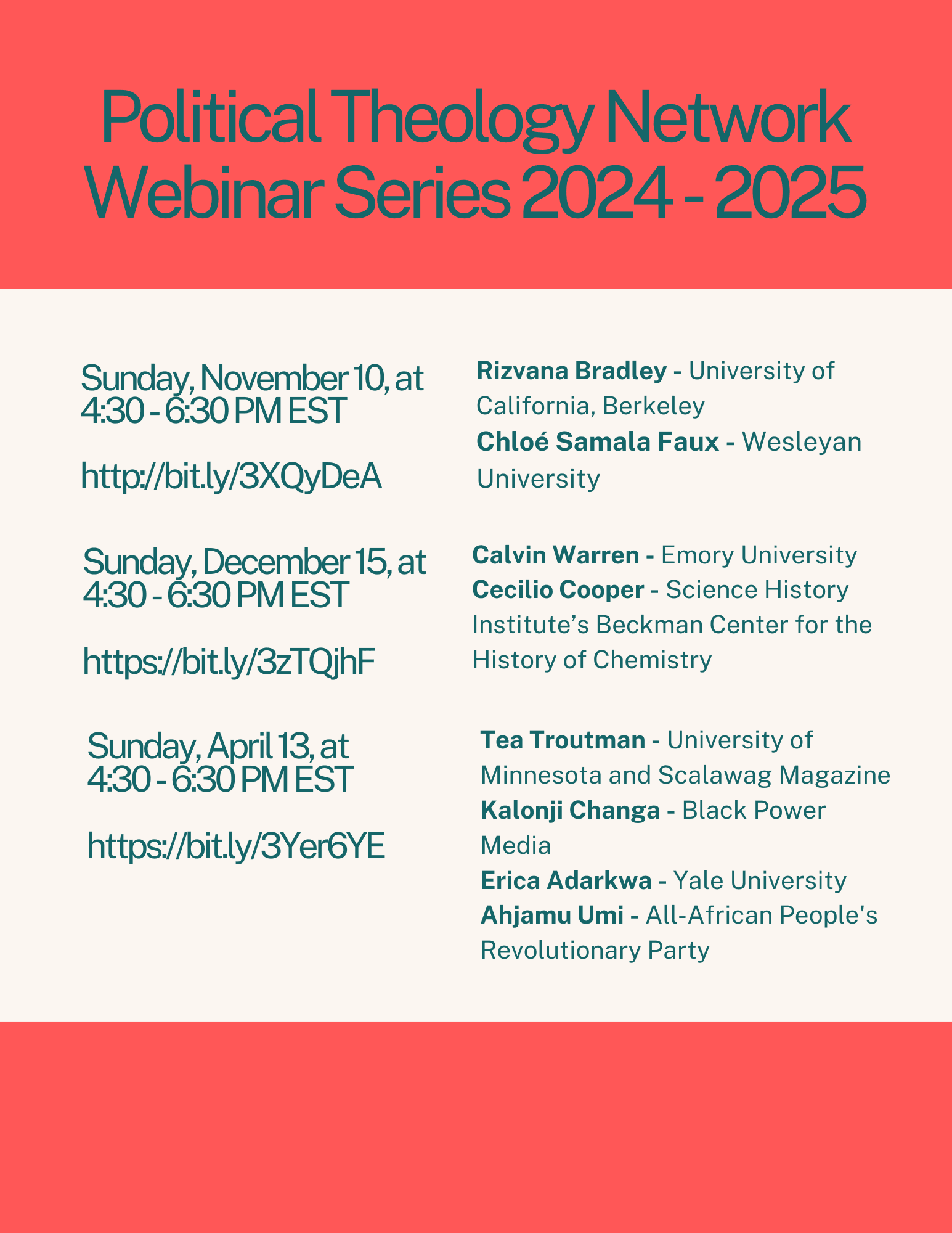 Political Theology Network Webinar Series | Political Theology Network