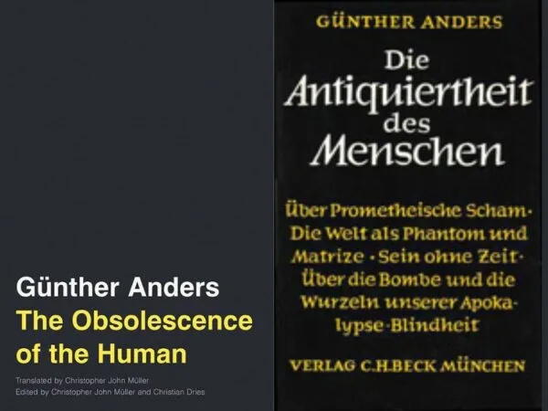 Günther Anders Today